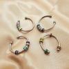 Yerik Stainless Steel Drip Oil Rotate Bead Anxiety Rings for Women Fashion Colorful Enamel Unisex Fidget Ring Trendy Jewelry
