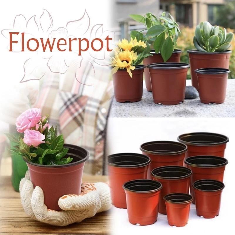 20Pcs Seeding Nursery Pot Black Red Plants Nursery Pots Seedling Cups Grow Box Planters Home Garden Potted Container