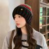 Trendy Casual Wool Hat Vintage Winter Pullover Hat Fashion Striped Knitted Hat  Outdoor