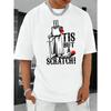 Men'S Sports Fun Pure T-shirt Knight Quote Tis But A Scratch Halloween Costume Party Gift Casual Crewneck Top Is Features A Striking Portrait Print
