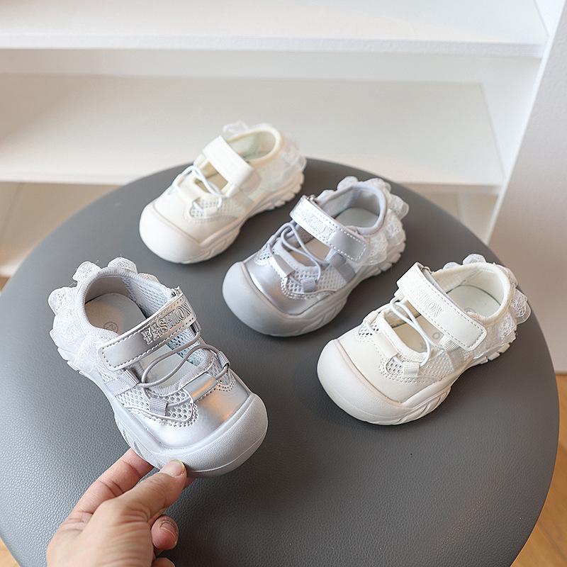 Girls Korean Style Sweet Sports Shoes Children's Lightweight Sandals Girls Lace Mary Jane Shoes