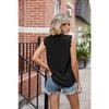 GMXIA Summer Women's V-neck Vest Hollowed Out On Sleeveless Lace Lace