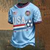 Men's Football Neck Printed Top for Casual and Day Wear