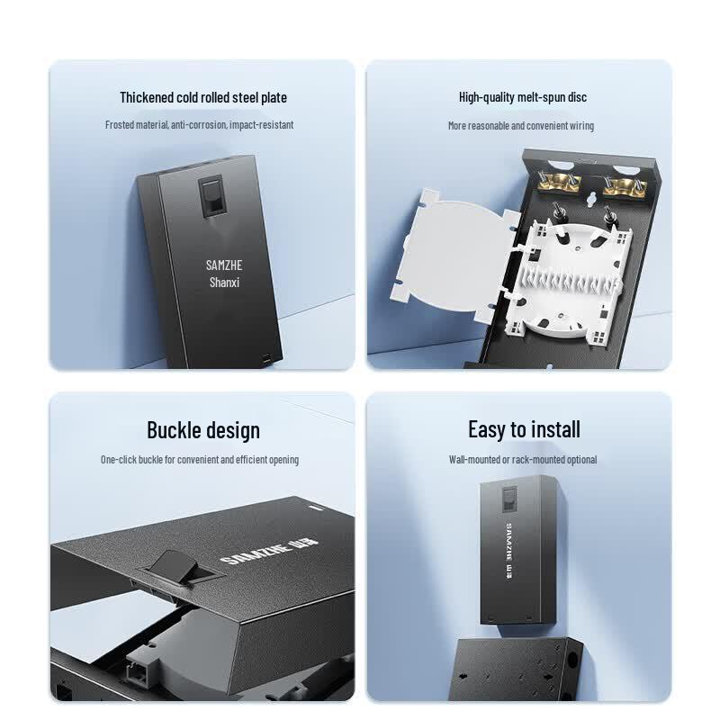 SAMZHE 12-Port FC/ST Fiber Optic Terminal Box