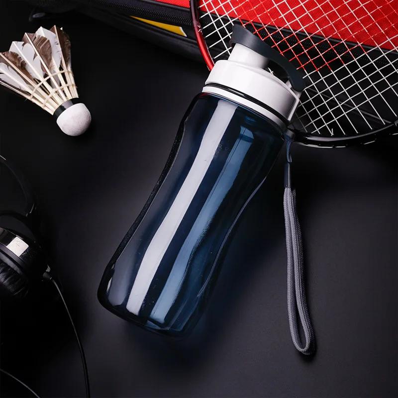 560ML Leakproof Water Bottle Sport Travel Portable Shaker BPA Free Plastic Drinkware for Bike Hiking School 560ML