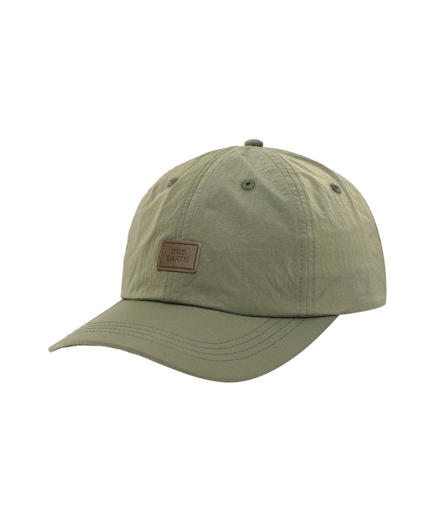 BBC EARTH Leather Logo Ball Cap Light Olive