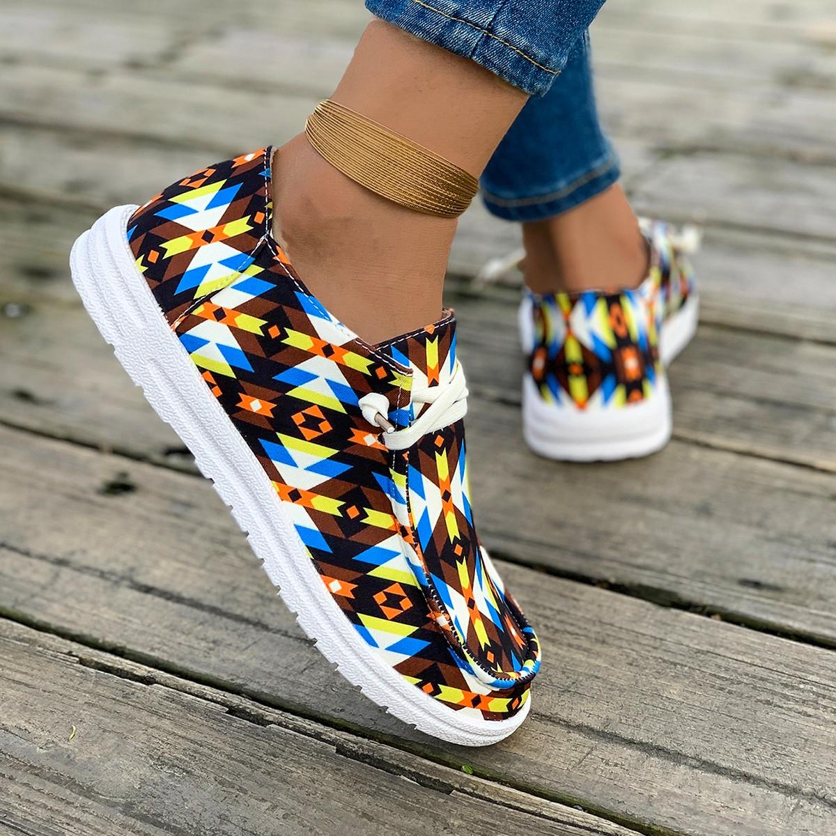 Женские парусиновые туфли на шнуровке — фото 5