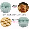 8pcs Round Cookie Moulds Food-grade Plastic Biscuit Cutters Dumpling Skin Mold DIY Baking Tool Kitchen Supply for Desserts