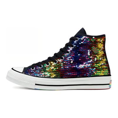 1970s Pride Chuck Round-toe Lace-up High-Top Espadrilles Unisex Silver