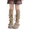 Sock Sleeves Fashionable Tie Bowknot Girls Stackable Socks Comfortable Leg Cover for Daily Wear and Parties