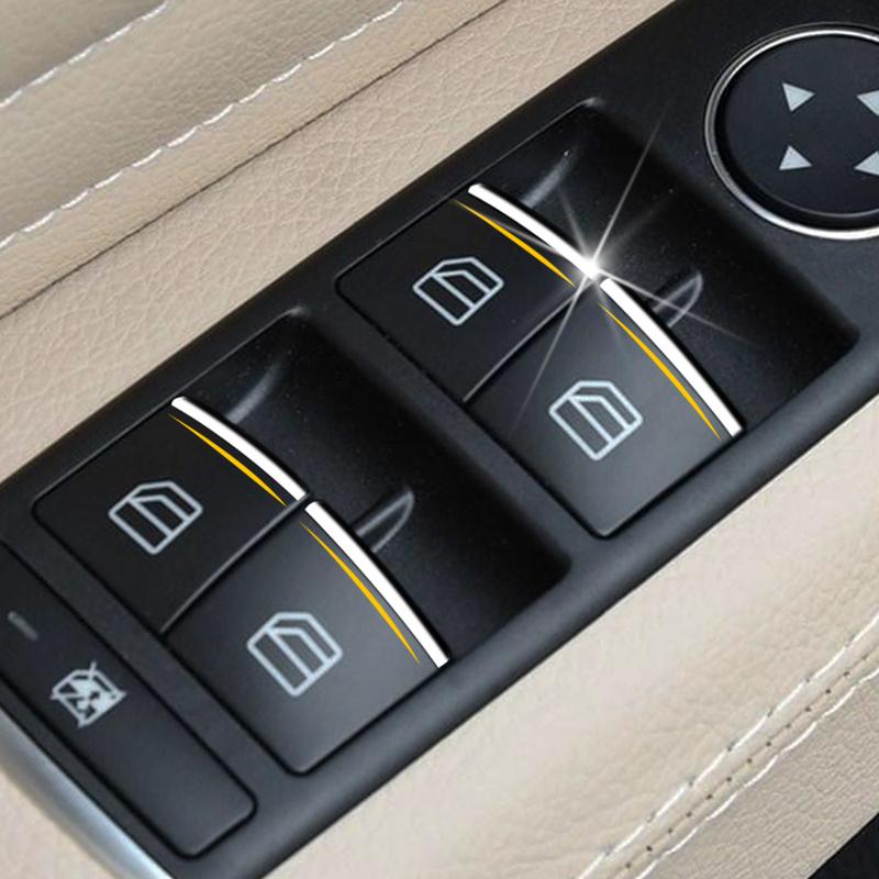 For Mercedes Benz E W212 C W204 GLK X204 ML GL W166 X166 Door Window Lift Button Sticker Sequ Interior Accessories