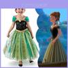 Vestido Elegante de Cosplay da Rainha Anna de Frozen para Meninas com Acessórios