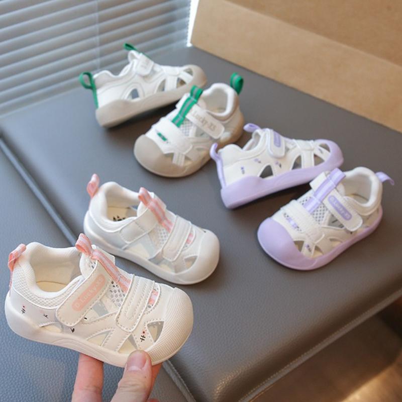 Summer First Walkers New Fashion Simple Baby Girl Shoe Anti Slip Soft Soled Casual Shoes Trendy Hollowed Out Flat Baby Boy Shoes
