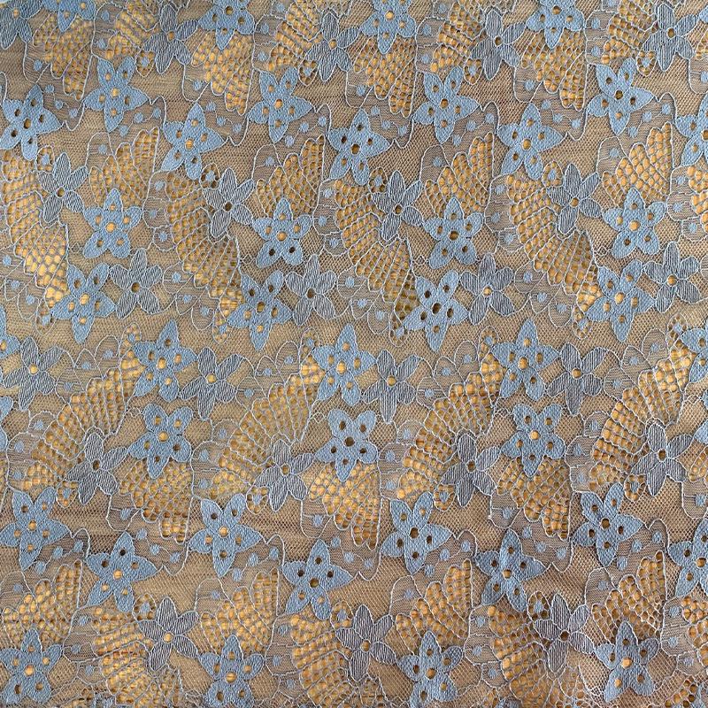 Polyester Lace Star Hollow Women's Wedding & Formal Dresses Fabric