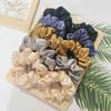 Satin Large Intestine Scrunchies Hair Ties Set - Simple Ponytail Hair Accessories
