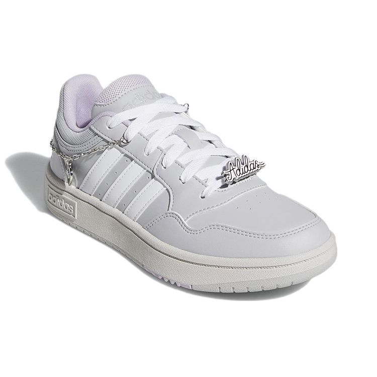 Adidas Neo Hoops 3.0 Synthetic Leather Trendy Durable Lightweight Low-Top Skate Shoes Women Sneakers White HP5280
