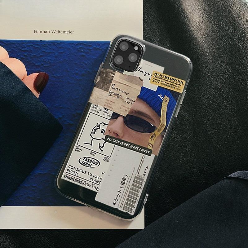 Creative Tag IPhone 16 Apple 14pro Mobile Phone Case 11 Transparent Xs Suitable for MAX Painted 12 Trendy Brand 15 Soft