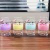 1Pcs Cartoon Rabbit Plastic Bottle Transparent Pet Food Grade Candy Bottle Random Color