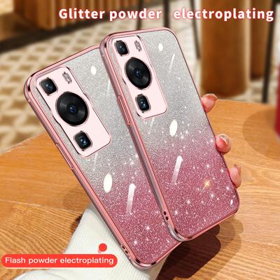 Mode Plating Gradient Glitter Fall Für Huawei P60 P50 Pro P40 P30 Lite P Smart 2021 Y7A Y9A Y9S Y9 2019 silikon Zurück Abdeckung