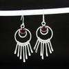 Beautiful Red Garnet Gemstone Hook Earrings 925 Sterling Silver Earring, Handmade Boho Silver Jewelry Dangle Earrings, Birthday Gift