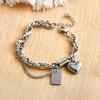 European and American new stainless steel Cuban chain oil pressure love bracelet