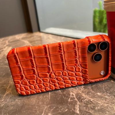 Retro Helles Glänzendes Krokodilleder Hülle Für iPhone 17 Air 16 15 14 13 Plus Pro Max 11 Business Stoßfeste Rüstung Abdeckung