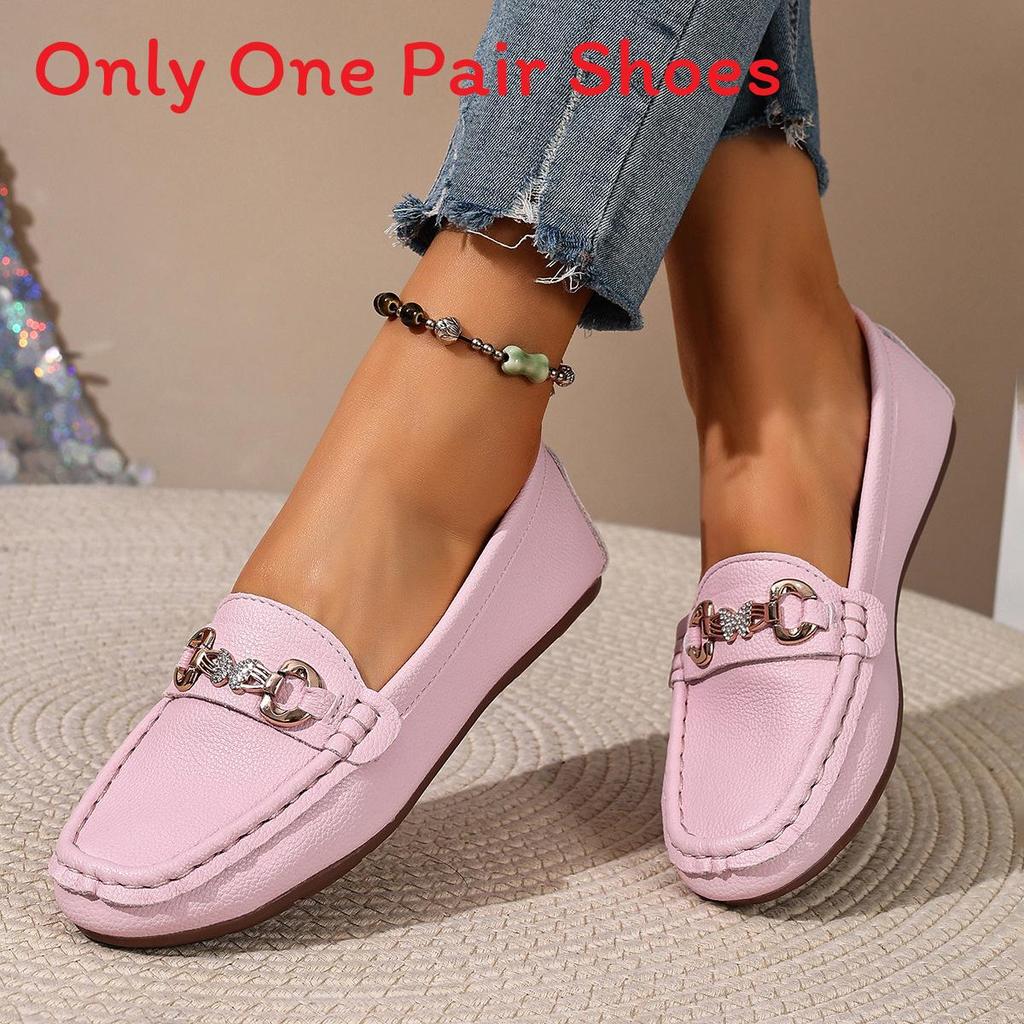 Pu Loafer Shoes For Women Casual Flat Slip On Comfort Spring Summer