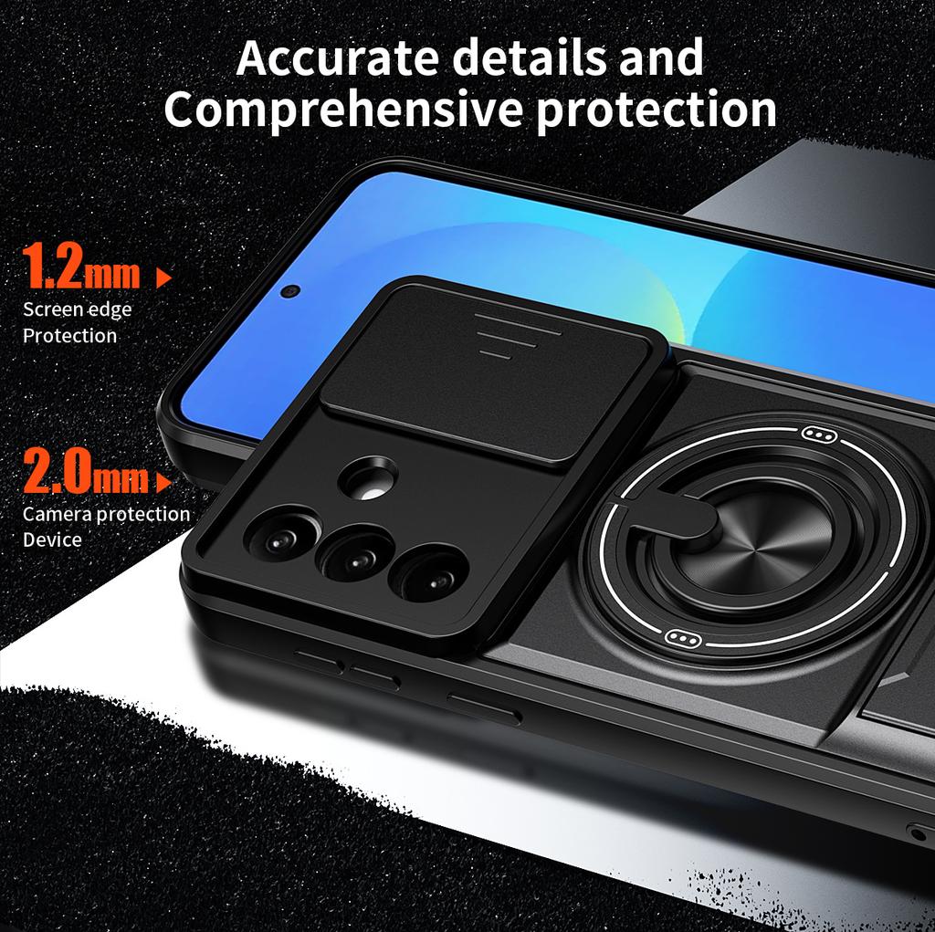 Phone Case for Samsung Galaxy A37 A57 A17 A07 A56 A36 A26 A16 A06 A05 A05S A55 A35 A15 Magnetic Holder Lens Protection Cover
