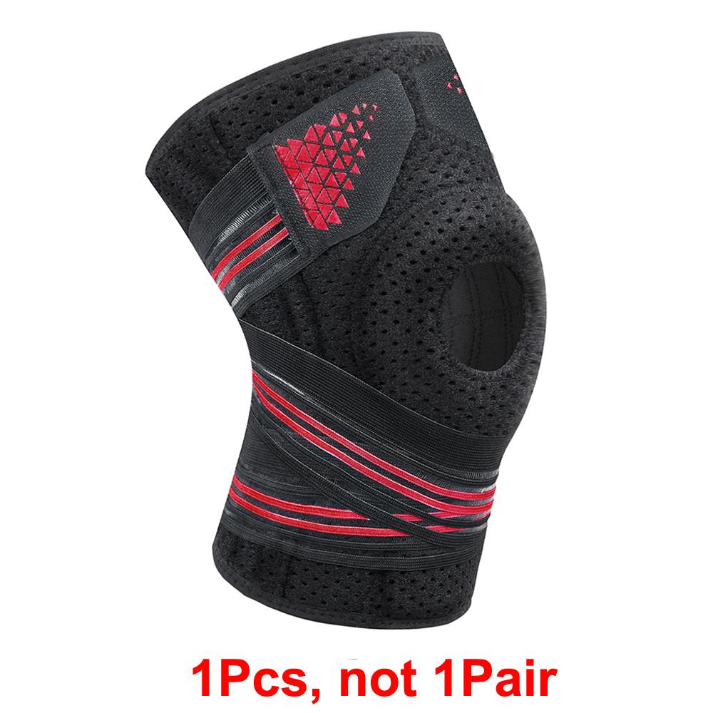 

Durable And Safe 1Pcs Adjustable Knee Braces With Side Stabilizers & Patella Padsknee Support For Knee Joint Recovery Or Injury Prevention