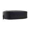Michael Kors Travel Classic Presbyopia Printed Zipper Closure Calf Leather Toilet Bag Men's Black