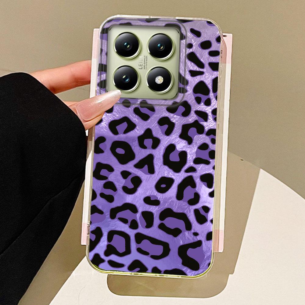 

Ретро чехол для телефона с леопардовым принтом и вихревым узором для Xiaomi 13T 14T 11 Lite NE Poco X5 M6 Pro X6 X7 X3 Pro NFC C65 C61 M5S Xiaomi 11 Lite 5G белый