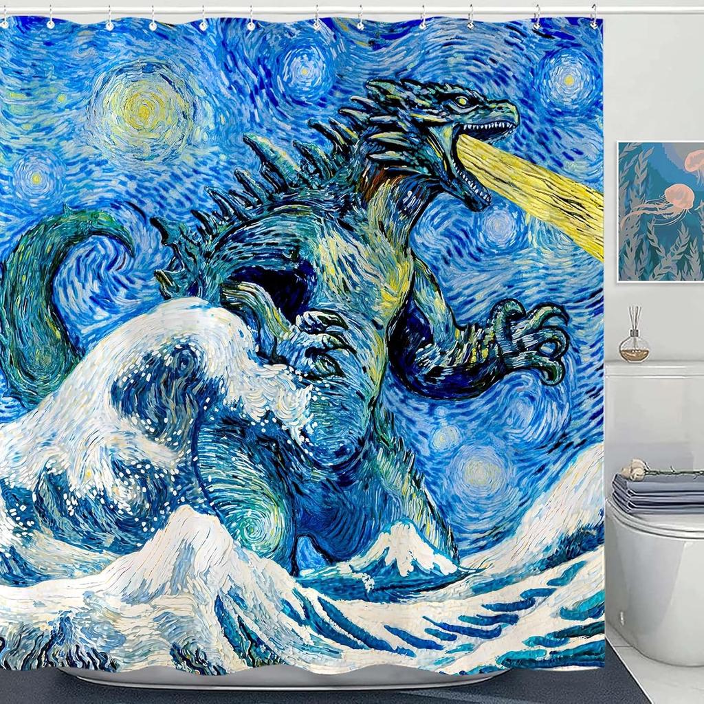 Christmas Shower Curtain Snowman Shower Curtain Set Holiday Shower Curtains Bathroom Curtain Decor Set with 12 Hooks