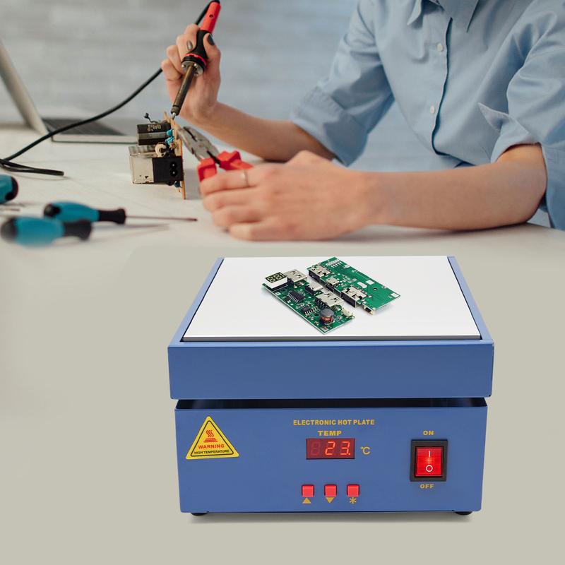 800W Electronic Soldering Hot Plate Preheat Soldering Station Welder Hot Plate LCD Display 20x20cm