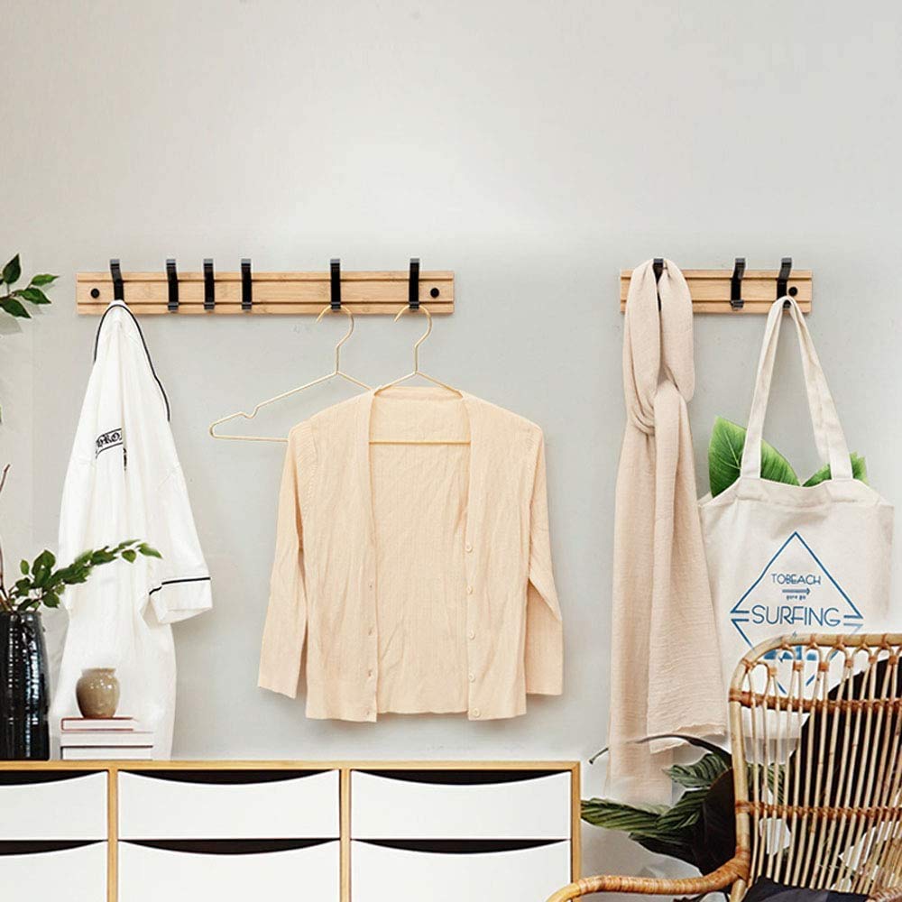 MDKDKDL Wall Portable Natural Bamboo Storage Coat Hat Clothes Natural Wall-Mounted Hooks, Hanger, Hooks, Organization, Hooks, Hook, Hook, Hook,