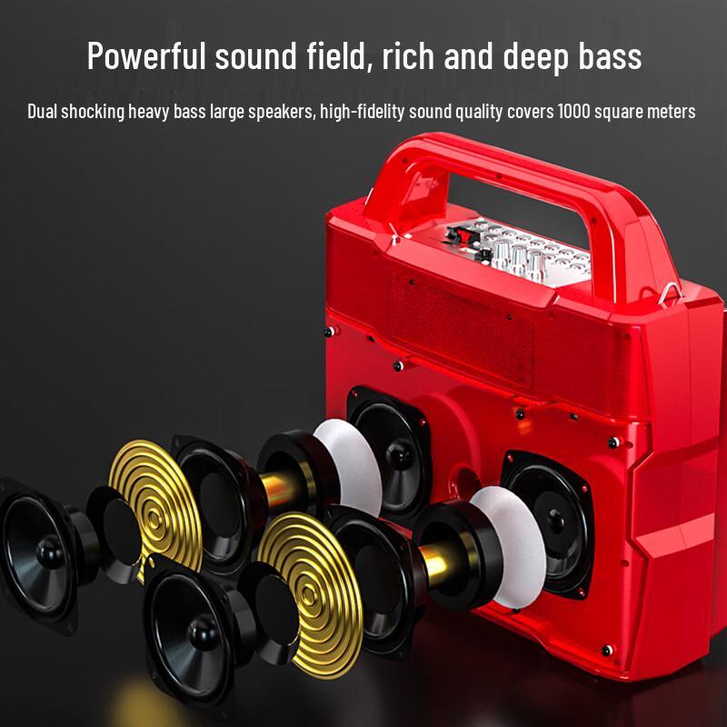 Huabao Portable Karaoke KTV Speaker with Display & Dual Mics