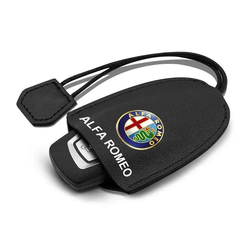 Car Stickers For Alfa Romeo Drawstring Car Logo Key Housekeeper Key Case For Alfa Romeo Giulia Stelvio Giulietta 156 159 147 Mit