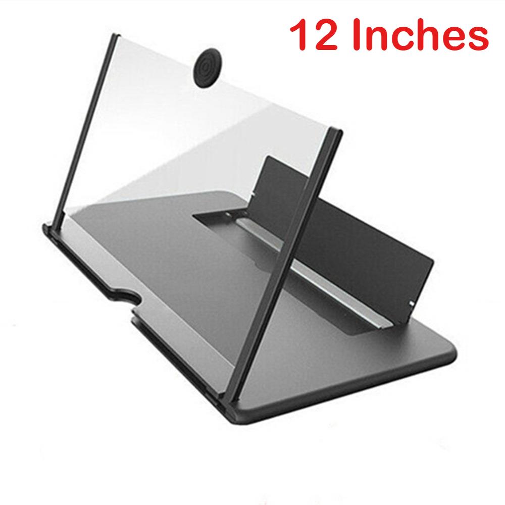 10/12 inch Folding Cell Phone Screen Magnifier Enlarged Mobile Phone Screen Magnifying HD Video Amplifier Stand Watch TV Drama