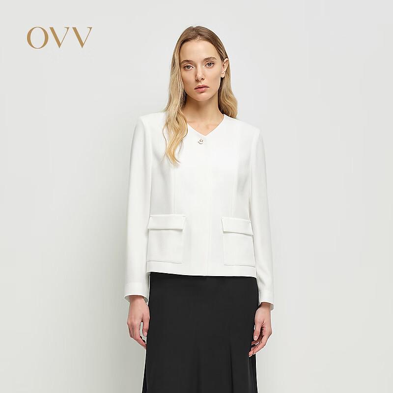 OVV Women s Triacetate V-Neck Casual Jacket M