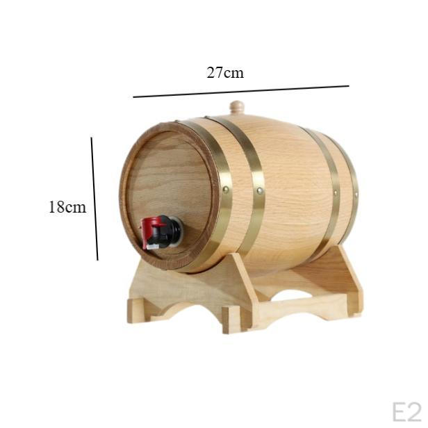5L Wooden Aging Barrel Wine Gift Vintage Style Container Beer