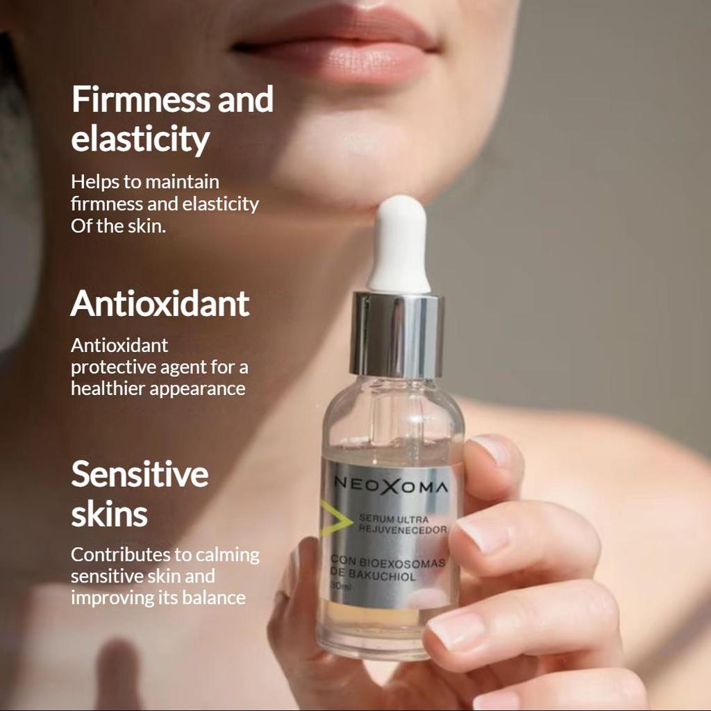 NEOXOMA Gesichtsserum mit Bakuchiol Bioexosomen, Anti-Falten-Serum, Anti-Flecken-Serum, Regenerierend, Reparierend und Antioxidativ