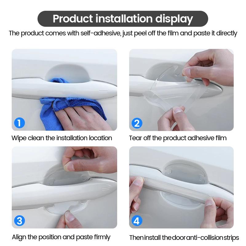 2025 Hot 4/8pcs Transparent Car Door Handle Protector Film Badge Stickers For BMW E39 E46 E30 E36 E87 E60 E90 F30 F20 X3 X5 X6 G