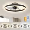 LED Ceiling Fan Light with Circulator, Suitable for Rooms 6-10 Tatami Mats (approx. 10 Sq Ft), Features Color and Brightness Adjustment, Adjustable