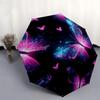 1pc Neon Butterfly Dreamscape Umbrella with Plastic Handle,Suitable for All Seasons Home Travel Outdoor UmbrellaDD712