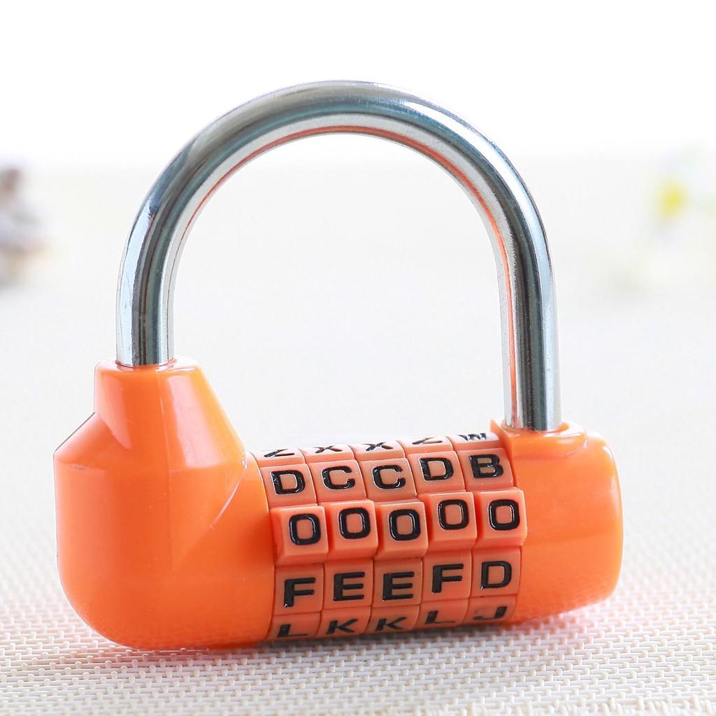 5-Digit U-Shaped Combination Padlock for Gym, Door, Suitcase, and Cabinet