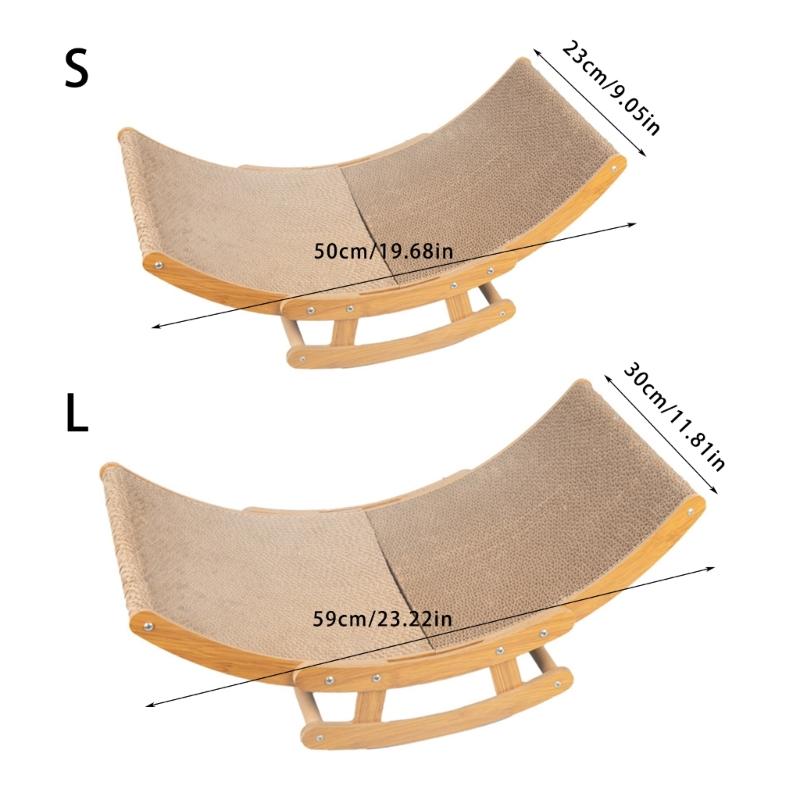 Cats Scratching Rocking Chair Claw Grinding Corrugated Scratcher Wear Resistant Cats Grinding Protecting Claw Lounger