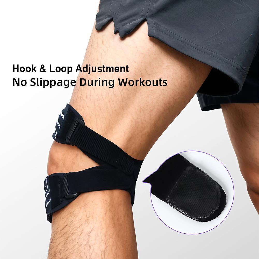 1/2PCS Patellar Tendon Support Strap Knee Pain Relief, Adjustable Knee Strap for Running, Jumper, Tennis, Sports Injury Recovery