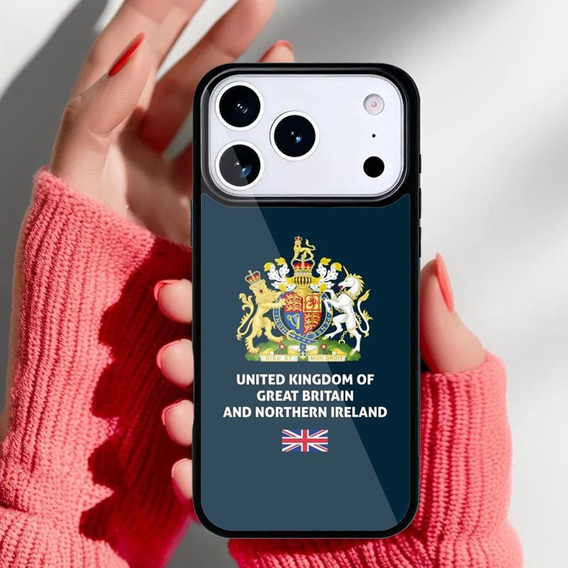 United Kingdom British Passport Phone Case for iPhone 17 Air 16e 15 14 13 Pro Max Back Cover for 12 11 Pro Coque