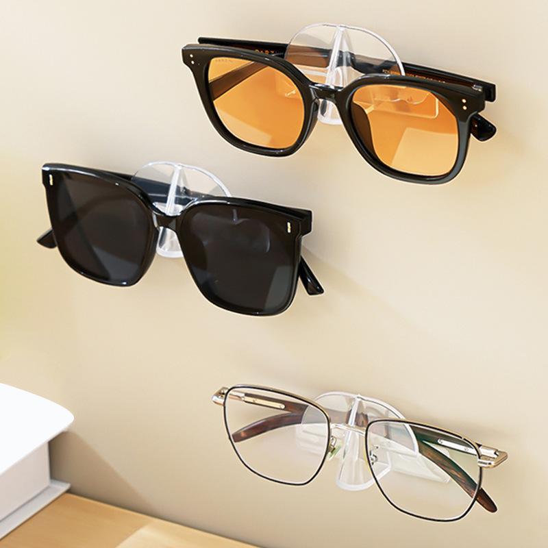 Wall-Mounted Punch-Free Sunglasses Storage Rack for Bathroom/Bedside