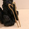 MamacitaSlay Elegante U-förmige Herz Haarnadel Wasserdicht 18K Gold Plated Titan Haar Accessoires Frau Dekoration Schmuck
