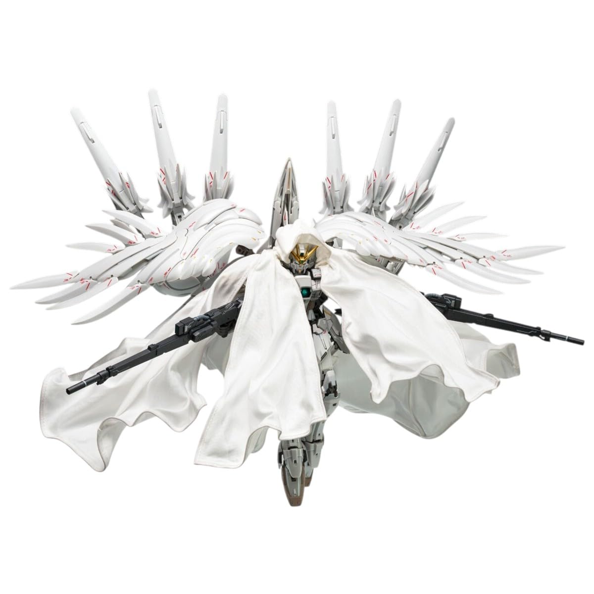 GUNDAM FIX FIGURATION METAL COMPOSITE Крылатый Гандам Зеро Завуалированный Кастомный Прибл.. Полная фигурка 170 мм из АБС-пластика, ПВХ, литого металла и ткани с покраской